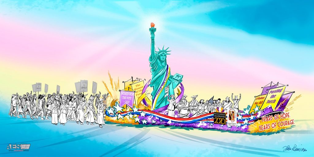 We Heart: The Rose Parade Float Celebrating the 2020 Suffrage Centennial