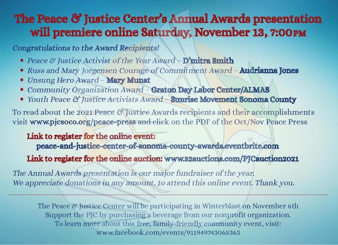 Peace & Justice Center Awards Ceremony 2021