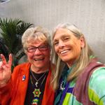 Elaine B. Holtz and Connie Baxter Marlow on Women's Spaces TV Show - photo by CB Marlow