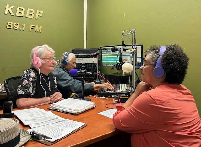 Dr. Racquell Holmnes in the KBBF studio